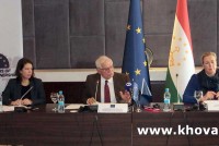 الممثل الأعلى للاتحاد الأوروبي للشؤون الخارجية والسياسة الأمنية جوزيب بوريل يعقد مؤتمرا صحفيا في دوشنبه