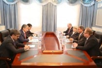 Встреча С.Аслова c главами дипломатических миссий стран Европы, США и Представительства ЕС в Таджикистане