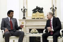 ولادیمیر پوتین و امیر قطر در موضوع سوریه مذاکره کردند
