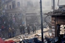 در اثر انفجار های مهیب در سوریه 140 نفر جان باختند