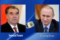گفتگوی تلفنی امامعلی رحمان، رئیس جمهوری تاجیکستان با ولاديمير پوتین، رئیس جمهور فدراسیون روسیه