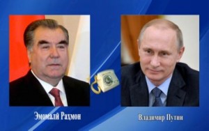 صحبت تلفنی امامعلی رحمان، رئیس جمهوری تاجیکستان با ولادیمیر پوتین، رئیس جمهوری فدراسیون روسیه