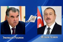 امامعلی رحمان، رئیس جمهور جمهوری تاجیکستان  با الهام علی اف، رئیس جمهور جمهوری آذربایجان گفتگوی تلفنی انجام دادند