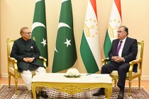 امامعلی رحمان، رئیس جمهور جمهوری تاجیکستان با عارف علوی، رئیس جمهور جمهوری اسلامی پاکستان دیدار و گفتگو کردند
