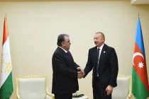 امامعلی رحمان، رئیس جمهور جمهوری تاجیکستان با الهام علی اف، رئیس جمهور جمهوری آذربایجان دیدار و گفتگو کردند