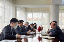 خورشید ضیای، رئیس مرکز مطالعات استراتژیک تاجیکستان با لی هوی، نماینده ویژه دولت چین دیدار کرد