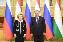 امامعلی رحمان، رئیس جمهور جمهوری تاجیکستان با والنتینا ماتوینکو، رئیس شورای فدراسیون مجلس فدرال روسیه دیدار و گفتگو کردند