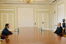 الهام علی اف، رئیس جمهور جمهوری آذربایجان با رستم امامعلی، رئیس مجلس ملی جمهوری تاجیکستان دیدار و گفتگو کرد