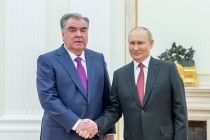 امامعلی رحمان، رئیس جمهور جمهوری تاجیکستان با ولادیمیر پوتین، رئیس جمهور فدراسیون روسیه دیدار و گفتگو کرد
