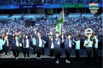 هیئت المپیک تاجیکستان در مراسم افتتاحیه پنجمین دوره بازی های همبستگی کشورهای اسلامی شرکت کرد
