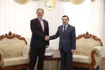 نائب وزير خارجية طاجيكستان مع السفير فوق العادة والمفوض لألمانيا في طاجيكستان