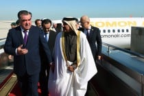 إستقبال رئيس جمهورية طاجيكستان فى مطار الدوحة الدولي