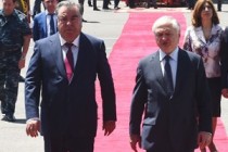 إستقبال الرئيس الطاجيكى فى مطار “زفارتنوتس” الدولي الأرميني