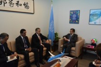 وزير خارجية طاجيكستان يلتقى وكيل الامين العام للامم المتحدة للشؤون الاقتصادية والاجتماعية ليو تشن مين