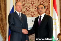 لقاء عبد الرحيم قهاروف مع سكرتير مجلس الأمن الروسى فى دوشنبه