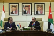 اجتماع رئيس جمهورية طاجيكستان مع رئيس وزراء المملكة الأردنية الهاشمية، هاني فوزي الملقي