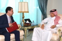 لقاء سفير جمهورية طاجيكستان لدى دولة قطر خسرو صاحب زاده مع وزير خارجية قطر