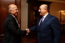 سفير جمهورية طاجيكستان فى تركيا يجتمع مع وزير خارجية جمهورية تركيا