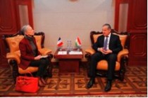 سراج الدين أصلوف يلتقى السفيرة الفرنسية لدى طاجيكستان ياسمين غويدار