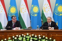 مؤتمر صحفي لنتائج الإجتماعات و المفاوضات الكازاخية الطاجيكية عالية المستوى