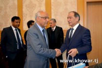 اجتماع أمين مجلس الأمن لجمهورية طاجيكستان  مع نظيره الهندى فى دوشنبه