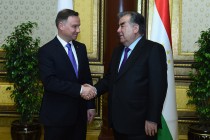 لقاء زعيم البلاد إمام على رحمان مع رئيس جمهورية بولندا