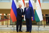 اجتماع رئيس جمهورية طاجيكستان إمام على رحمان مع رئيس الاتحاد الروسي فلاديمير بوتين