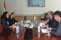 وزير ثقافة طاجيكستان يجتمع مع رئيسة وفد الاتحاد الأوروبي المعين حديثا في طاجيكستان السيدة مارلين يوسفخان