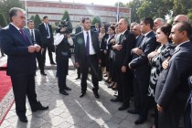 رئيس الدولة  إمام علي رحمان يفتتح مبنى اللجنة التنفيذية للحزب الديمقراطي الشعبي في طاجيكستان فى مدينة كولاب