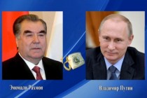 محادثة هاتفية لرئيس جمهورية طاجيكستان إمام علي رحمان مع رئيس الاتحاد الروسي فلاديمير بوتين