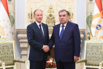 رئيس جمهورية طاجيكستان إمام علي رحمان يستقبل أمين مجلس الأمن للاتحاد الروسي نيكولاي باتروشيف