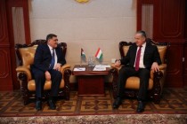 وزير خارجية طاجيكستان يستقبل سفير دولة فلسطين لدي دوشنبه ، محمد الطرشخاني