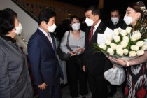 رئيس الجمعية الوطنية لجمهورية كوريا بارك بيونج سوك يصل الي زيارة رسمية إلى دوشانبي
