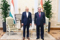 رئيس جمهورية طاجيكستان إمام علي رحمان يجتمع مع الممثل الخاص للولايات المتحدة الأمريكية للمصالحة في أفغانستان زلمي خليلزاد