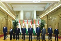 لقاء رئيس جمهورية طاجيكستان إمام علي رحمان برؤساء الوفود المشاركين في الاجتماع السادس عشر لأمناء مجالس الأمن للدول الأعضاء في منظمة شنغهاي للتعاون