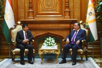 رئيس جمهورية طاجيكستان إمام علي رحمان يستقبل رئيس المجلس الوطني لجمهورية أفغانستان الإسلامية مير رحمان رحماني