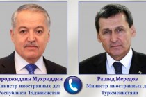 وزيرا خارجية طاجيكستان وتركمانستان يتحدثان هاتفيا