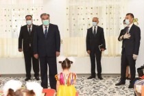 رئيس الدولة إمام علي رحمان يفتتح روضة أطفال “مهر آسا” في خوجند