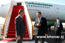 رئيس تركمنستان قربانقولي بيردي محمدوف يصل إلى طاجيكستان في زيارة عمل