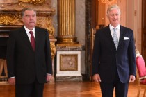 لقاء رئيس جمهورية طاجيكستان إمام علي رحمان بجلالة ملك بلجيكا فيليب