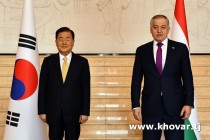 لقاء وزيري الخارجيتين لطاجيكستان و كوريا فى دوشنبه