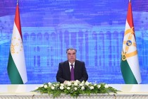 رسالة تهنئة زعيم الشعب فخامة الرئيس / إمام علي رحمان ، رئيس جمهورية طاجيكستان، بمناسبة يوم علم الدولة