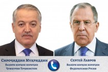 وزيرالخارجية الطاجيكي يتهاتف مع نظيره الروسي سيرغي لافروف