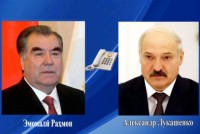 رئيس جمهورية طاجيكستان إمام علي رحمان يجري محادثة هاتفية مع رئيس جمهورية بيلاروسيا ألكسندر لوكاشينكو