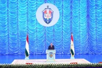 زعيم الأمة إمام علي رحمان يشارك فى الاجتماع المهيب المخصص للاحتفال بالعيد المهني لموظفي أجهزة الأمن الوطني بجمهورية طاجيكستان