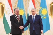 حفل تسليم وسام جمهورية كازاخستان “ألتين قران” لرئيس جمهورية طاجيكستان فخامة إمام علي رحمان
