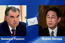 رئيس جمهورية طاجيكستان إمام علي رحمان يرسل برقية تعزية إلى رئيس وزراء اليابان فوميو كيشيدا