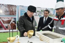 وضع حجر الأساس لبناء مبنى وزارة الصناعة والتكنولوجيات الحديثة بجمهورية طاجيكستان