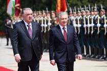 بدء زيارة الدولة لرئيس جمهورية أوزبكستان شوكت ميرضياييف إلى جمهورية طاجيكستان