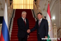 اجتماع ثنائي بين وزيري داخلية طاجيكستان والاتحاد الروسي في دوشنبه